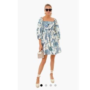 NWT Cara Cara Jacobean Blue Sip Sip Dress